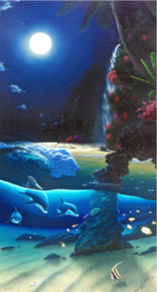 Island Paradise 1996 50x31 Huge Double Signed Limited Edition Print by Robert Wyland