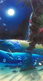 Island Paradise 1996 Huge 50x31 Huge Double Signed Limited Edition Print - Robert Wyland Island Paradise 1996 Huge 50x31 Huge Double Signed Limited Edition Print - Robert Wyland