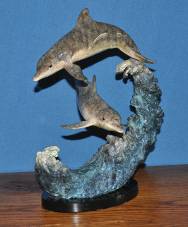 Ocean Dance Bronze Sculpture 1998 14 in Sculpture - Robert Wyland Ocean Dance Bronze Sculpture 1998 14 in Sculpture - Robert Wyland