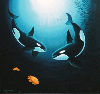 In the Company of Orcas PP Limited Edition Print - Robert Wyland