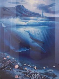 Full Moon 1988 Limited Edition Print - Robert Wyland Full Moon 1988 Limited Edition Print - Robert Wyland