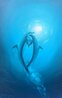 Warmth in the Sea (Dolphins) 2006 48x36 Original Painting by Robert Wyland - 2