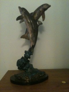 Ocean Friends Bronze Sculpture 1994 17 in Sculpture - Robert Wyland Ocean Friends Bronze Sculpture 1994 17 in Sculpture - Robert Wyland