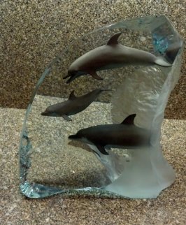 Dolphin Wonder Acrylic Sculpture 2001 13 in Sculpture - Robert Wyland