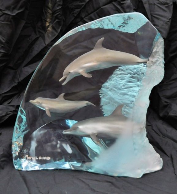 Dolphin Wonder Acrylic Sculpture 2001 14 in Sculpture by Robert Wyland