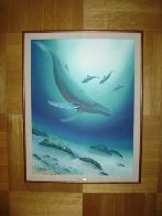Morning Maui Dive 1989 40x30 Huge Original Painting by Robert Wyland - 1 Morning Maui Dive 1989 40x30 Huge Original Painting by Robert Wyland - 1