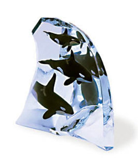 Orca Tribe Acrylic Sculpture 2009 Sculpture - Robert Wyland Orca Tribe Acrylic Sculpture 2009 Sculpture - Robert Wyland