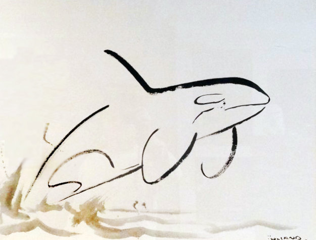 Orca 2007 35x45 Original Painting by Robert Wyland Orca 2007 35x45 Original Painting by Robert Wyland
