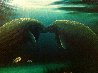Manatee Encounter AP Limited Edition Print by Robert Wyland - 2