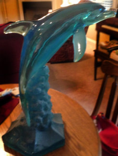 Dolphin Encounter Acrylic Sculpture Ap 1994 36 in Sculpture - Robert Wyland Dolphin Encounter Acrylic Sculpture Ap 1994 36 in Sculpture - Robert Wyland