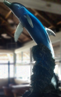 Happy Dolphin Acrylic Sculpture 1996 58 in Sculpture - Robert Wyland Happy Dolphin Acrylic Sculpture 1996 58 in Sculpture - Robert Wyland