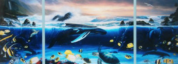 Ocean Trilogy Huge 48x84 Limited Edition Print - Robert Wyland Ocean Trilogy Huge 48x84 Limited Edition Print - Robert Wyland