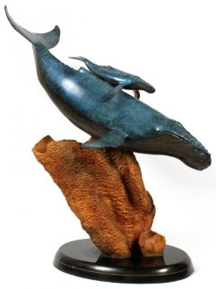Innocent Age Bronze Sculpture 1991 31 inches Sculpture by Robert Wyland