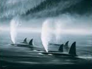 Orca Mist 1985 with Remarque Limited Edition Print - Robert Wyland