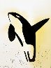 Orca Sumi-e Brush Art 2011 42x34 Huge Works on Paper (not prints) by Robert Wyland - 0