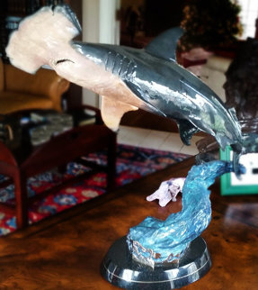 Hammerhead Shark Bronze Sculpture 1999 32 in Sculpture - Robert Wyland Hammerhead Shark Bronze Sculpture 1999 32 in Sculpture - Robert Wyland