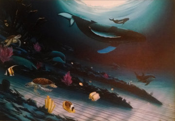 Under the Sea 2005 Embellished Super Huge Limited Edition Print - Robert Wyland Under the Sea 2005 Embellished Super Huge Limited Edition Print - Robert Wyland