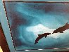 Kissing Dolphins Watercolor 2008 35x43 Watercolor by Robert Wyland - 4 Kissing Dolphins Watercolor 2008 35x43 Watercolor by Robert Wyland - 4