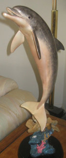 Dolphin Dream Bronze Sculpture Life Size 2000 30 in Sculpture - Robert Wyland