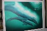 California Grey Whale and Calf 1983 31x41 Huge Original Painting by Robert Wyland - 1