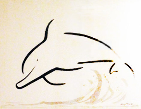 Dolphin Jump 2005 38x46 - Huge Works on Paper (not prints) - Robert Wyland