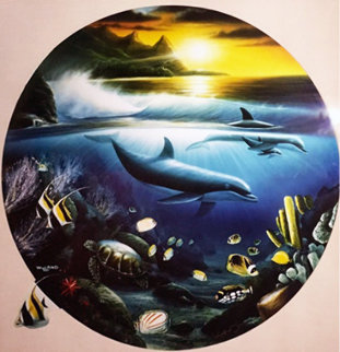 Dolphin Paradise 1989 Limited Edition Print - Robert Wyland Dolphin Paradise 1989 Limited Edition Print - Robert Wyland