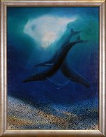 Maui Humpbacks 1987 48x36 Huge Original Painting by Robert Wyland - 1