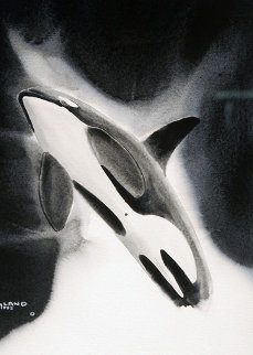 Untitled Watercolor 1992 24x36 Watercolor by Robert Wyland