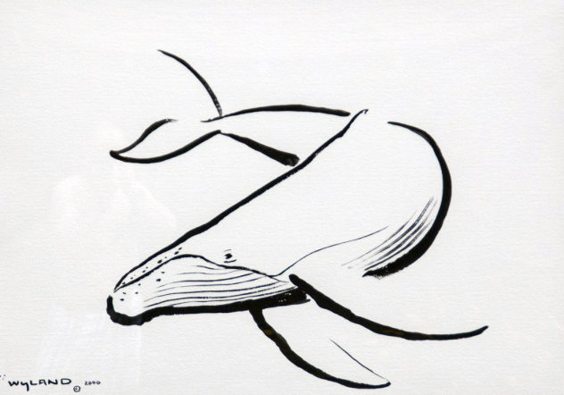 Humpback Whale Unique 2000 34x43 Huge Works on Paper (not prints) by Robert Wyland