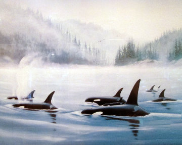 Orcas 1985 Limited Edition Print - Robert Wyland Orcas 1985 Limited Edition Print - Robert Wyland