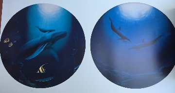 Innocent Age / Dolphin Serenity Diptych 1992 Set of 2 Limited Edition Print - Robert Wyland