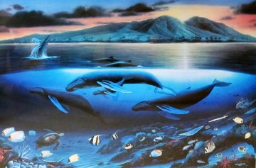 Maui Dawn AP 2002 Limited Edition Print - Robert Wyland Maui Dawn AP 2002 Limited Edition Print - Robert Wyland