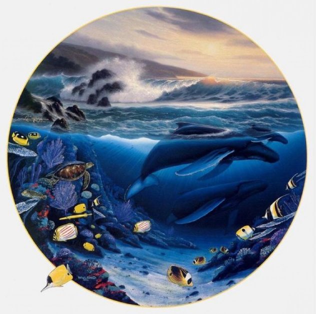 Whale Waters Collaboration AP 1992 - HS Tabora Limited Edition Print by Robert Wyland