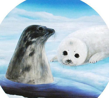 Harp Seals 1990 Limited Edition Print - Robert Wyland Harp Seals 1990 Limited Edition Print - Robert Wyland