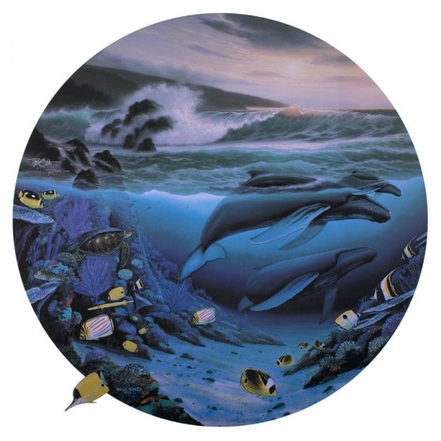 Whale Waters 1992 Collaboration HS Tabora and Wyland Limited Edition Print by Robert Wyland