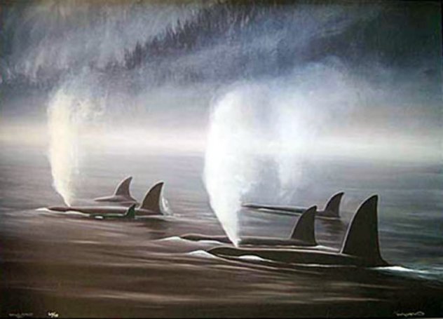 Orca Mist 1990 Limited Edition Print by Robert Wyland