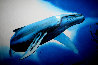 Friendly Visit Watercolor 1992 23x18 - Whale Watercolor by Robert Wyland - 0