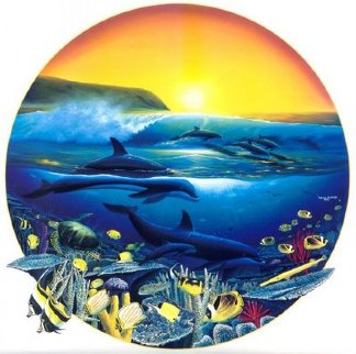Surfing 1992 Limited Edition Print - Robert Wyland Surfing 1992 Limited Edition Print - Robert Wyland