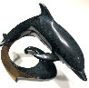 Dolphin Bronze Sculpture 1989 12 in Sculpture by Douglas Wylie - 0