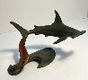 Hammerhead Shark Bronze Sculpture 1993 13 in Sculpture by Douglas Wylie - 2