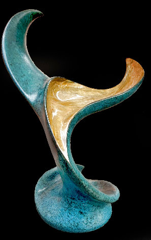 Whale Tail Bronze Sculpture 1996 12 in Sculpture - Douglas Wylie