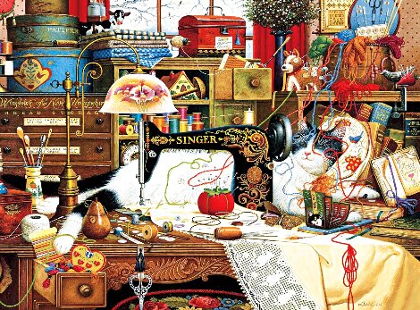 Maggie the Messmaker 1996 Limited Edition Print - Charles Wysocki