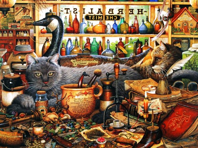 Elmer and Loretta Hangin Out 1999 Limited Edition Print by Charles Wysocki