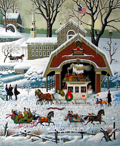 Twas the Twilight Before Christmas 1987 Limited Edition Print - Charles Wysocki