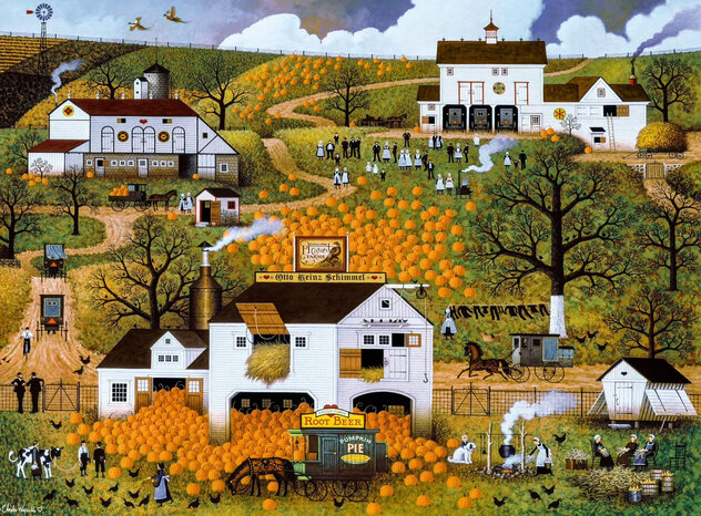 Dancing Pheasant Farms 1990 Framed Limited Edition Lithograph