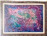 Red Gaia, Mother of Love, Fire and Rebirth 1993 56x43 - Huge Original Painting by Rom Yaari - 2