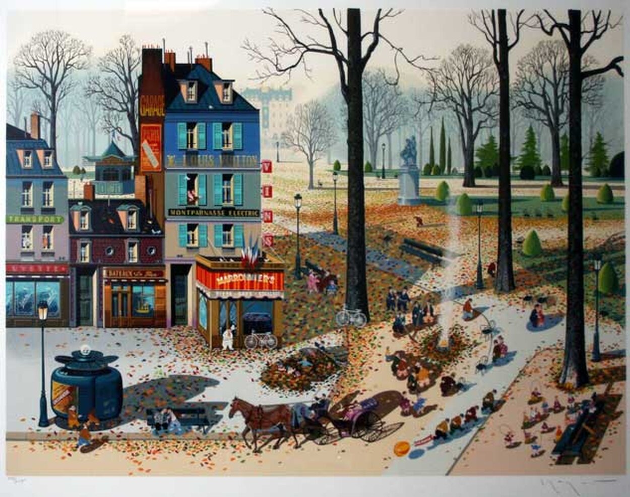 Fallen Leaves 1983 Limited Edition Print by Hiro Yamagata Fallen Leaves 1983 Limited Edition Print by Hiro Yamagata