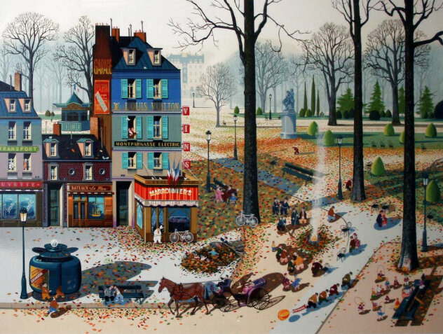 Fallen Leaves 1983 - Paris, France Limited Edition Print by Hiro Yamagata