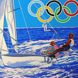 Yachting (From the Centennial Olympic Games) 1996 Limited Edition Print - Hiro Yamagata Yachting (From the Centennial Olympic Games) 1996 Limited Edition Print - Hiro Yamagata