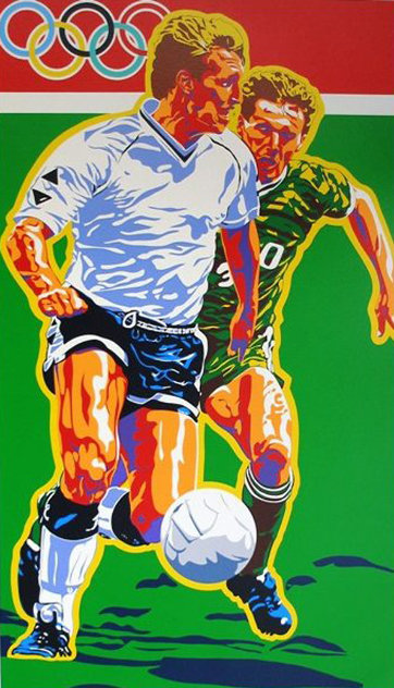 Football   (From The Centennial Olympic Games)  1996 Soccer Limited Edition Print by Hiro Yamagata